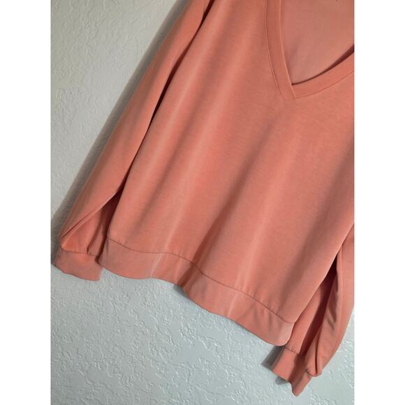 Athleta Willow V-Neck Sweatshirt Women's Large Long‎ Sleeve Pullover Soft Cozy - Picture 4 of 8